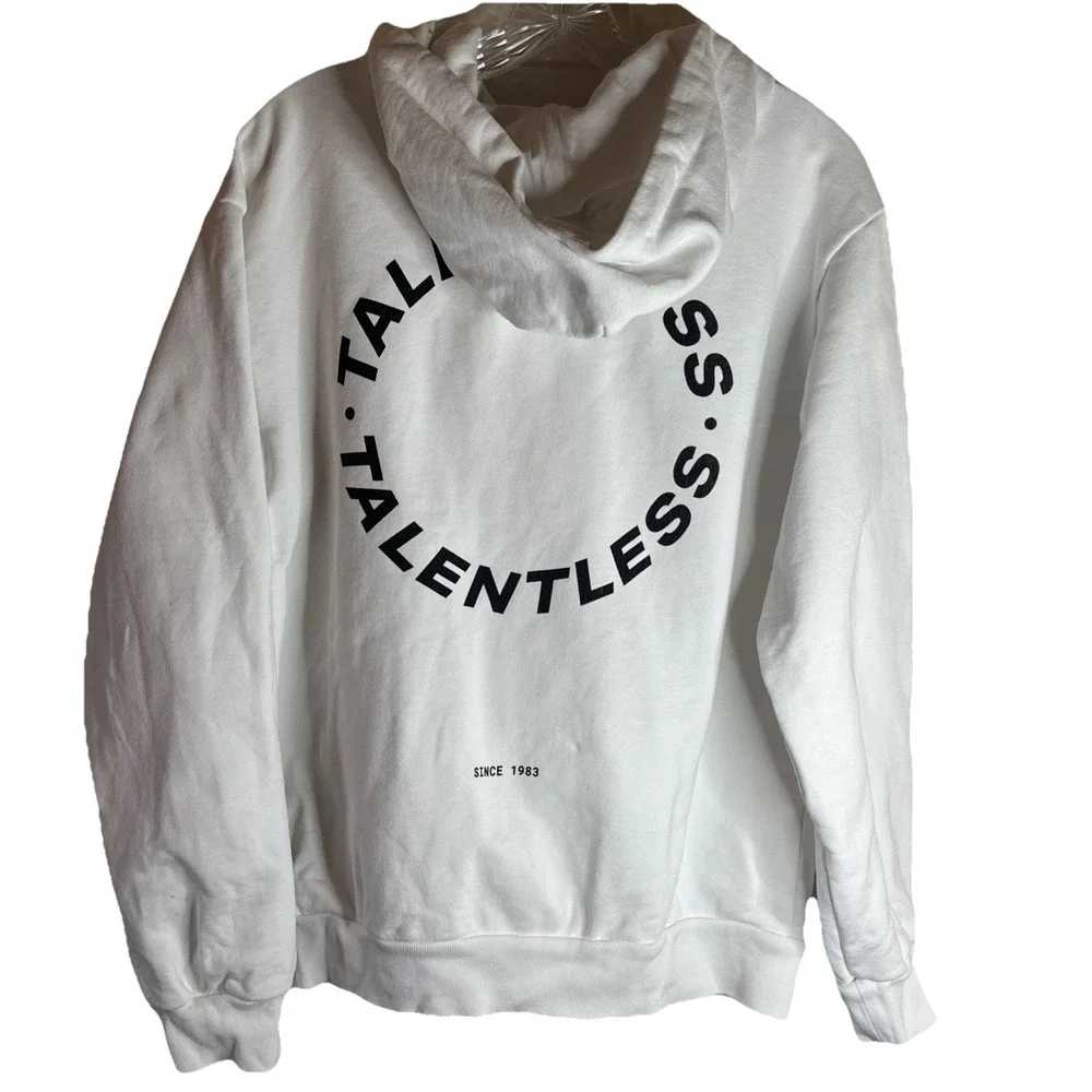 Talentless‎ White Hoodie Smalll